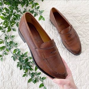 Mens Peter Millar Pebbled Grain Penny Loafers Sz 8.5